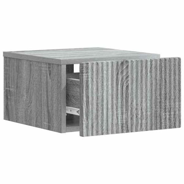 Maison Exclusive - Väggmonterad sängbord Sonoma grå 33 x 34,5 x 20 cm
