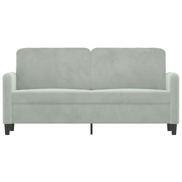 Maison Exclusive - Vaaleanharmaa 2-paikkainen sohva 140 cm Sametti Ljusgrått