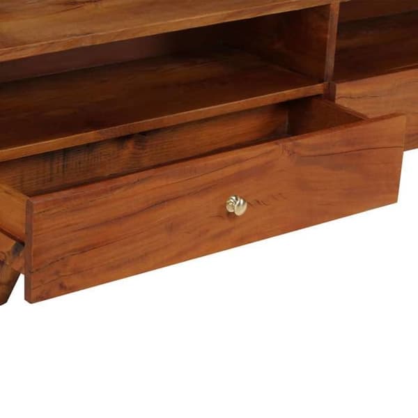 Maison Exclusive - TV-møbel i solid genbrugstræ 140x30x40 cm brun