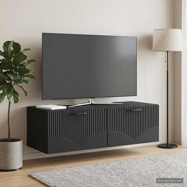 Maison Exclusive - Væghængt TV-møbel Sort 98 x 41 x 30 cm Ingeniørtræ
