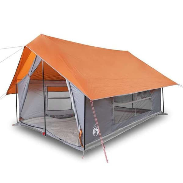 Maison Exclusive - Campingtelt til 5 personer grå og orange vandtæt
