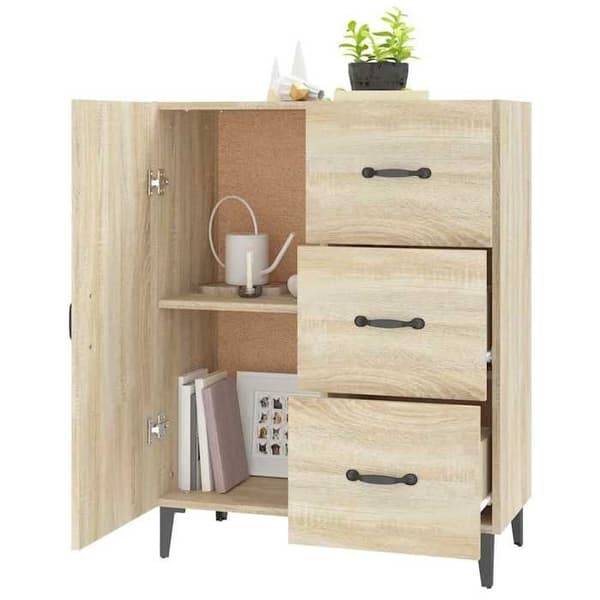 Maison Exclusive - Buffé ek sonoma 69,5x34x90 cm ingenjörsträ