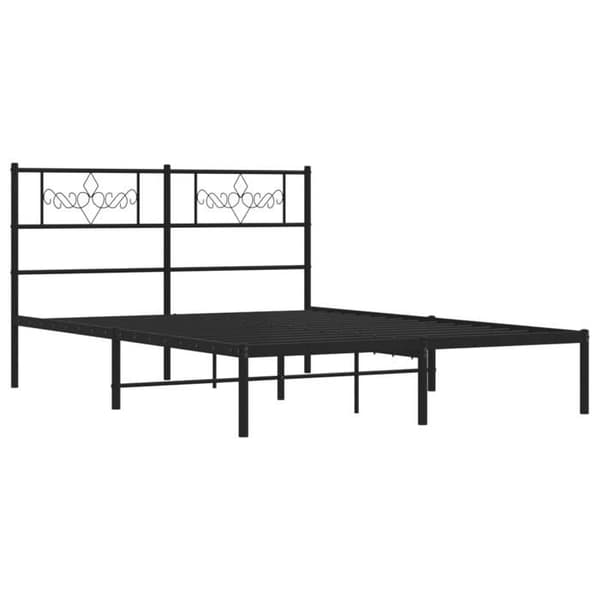 Maison Exclusive - Metal sengestel uden madras med sort hovedgærde 120x190cm