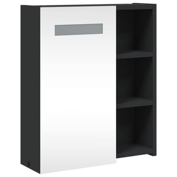 Maison Exclusive - Peilikaappi LED-valolla musta 45x13x52 cm