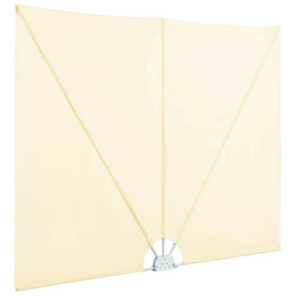 Maison Exclusive - Fällbart sidotak för terrass Creme 300 x 150 cm