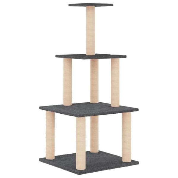 Maison Exclusive - Kattträd med sisal klöstrumpor mörkgrå 111 cm