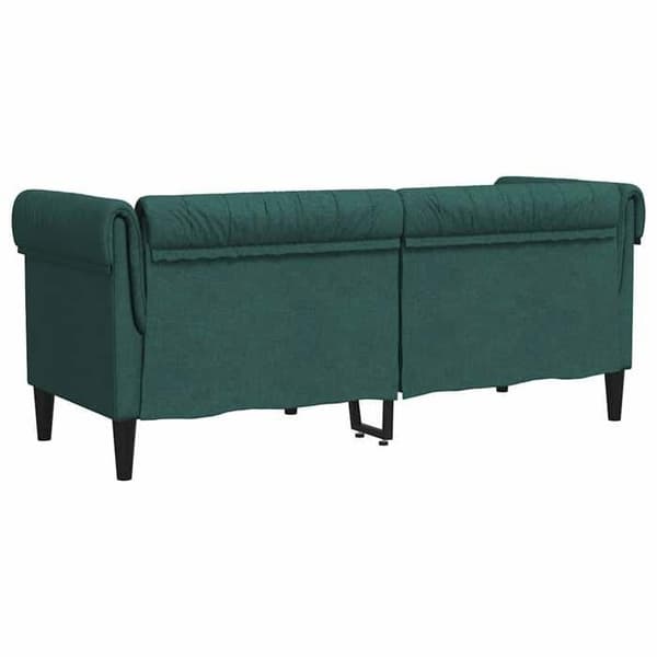 Maison Exclusive - Chesterfield-soffa 2 platser mörkgrön tyg Mörkgrön
