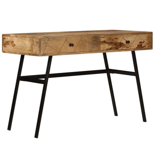 Maison Exclusive - Kontor med skuffer i solid mangotræ 110x50x76 cm