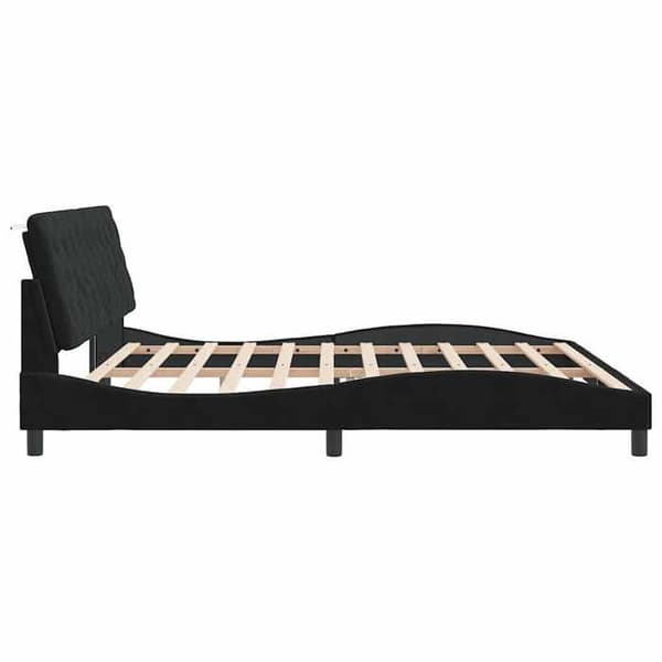 Maison Exclusive - Sengestel uden madras sort 200x200 cm velour