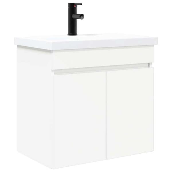Badrumsmöbel - EXKLUSIV HEM - 61x40x74,5 cm - Vit - Underskåp med kran - Ingenjörsträ Vit
