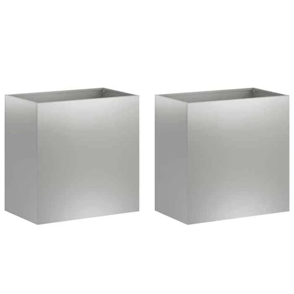 Maison Exclusive - Trädgårdskrukor 2 st Silver 50 x 30 x 50 cm