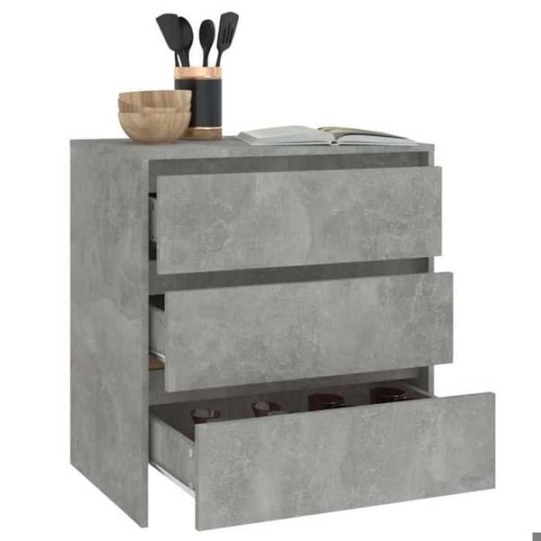 Maison Exclusive - Buffé Grå betong 70x41x75 cm Ingenjörsträ
