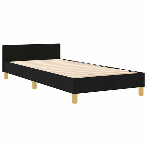 Maison Exclusive - Sengestel med hovedgærde Sort 80 x 200 cm stof
