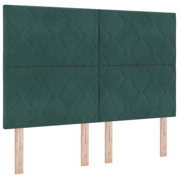 Maison Exclusive - Boxspring säng med mörkgrön madrass 140 x 190 cm Sammet Mörkgrön