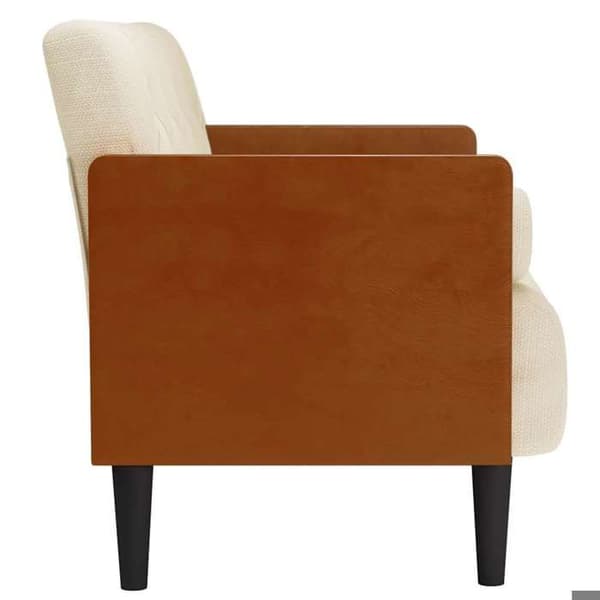 Maison Exclusive - Kaksi-istuttava sohva pyöreillä tyynyillä 110 cm pellavasta