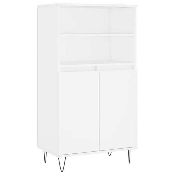 Maison Exclusive - Buffé hög Vit 60x36x110 cm Ingenjörsträ