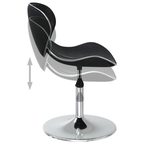 Maison Exclusive - Matstolar set om 6 svart konstläder