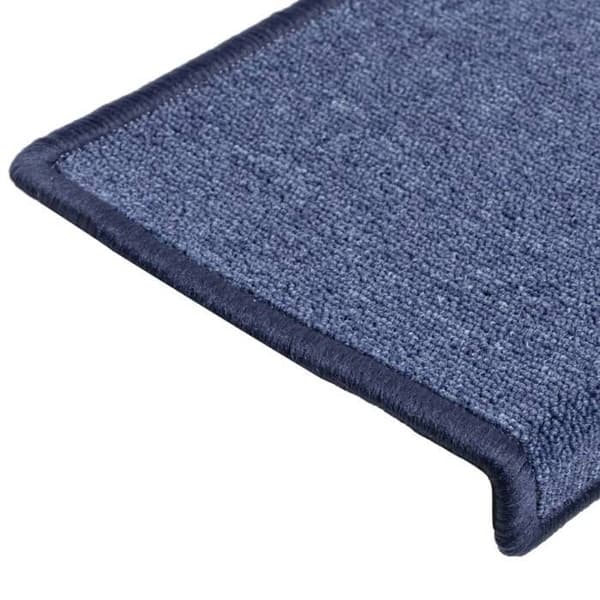 Maison Exclusive - Trappe tæppe 15 dele 65 x 21 x 4 cm Blå rektangulær kant Blå