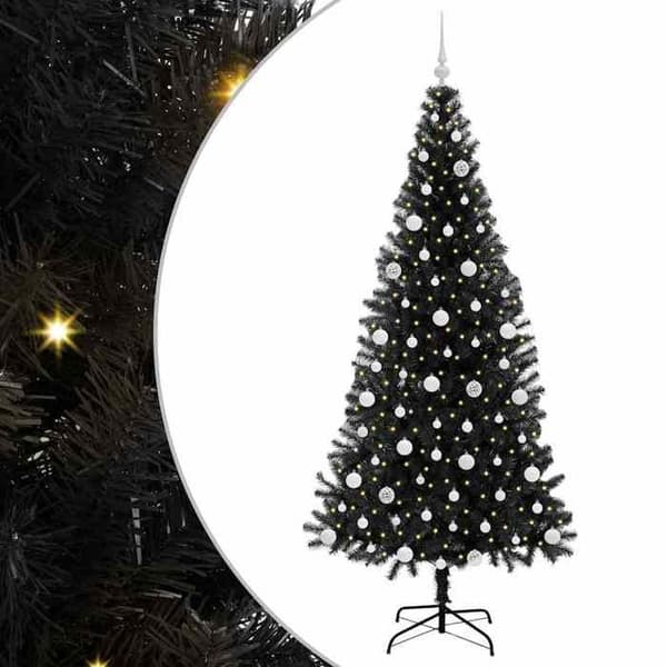 Maison Exclusive - Sort Juletræ 210 cm PVC Svart