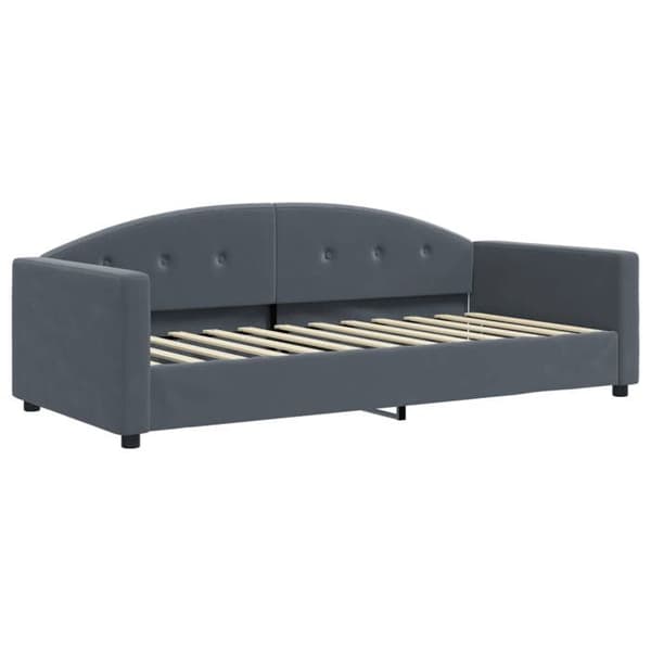 Maison Exclusive - Dagbädd med utdragbar säng och mörkgrå lådor 90x200cm sammet Mörkgrå