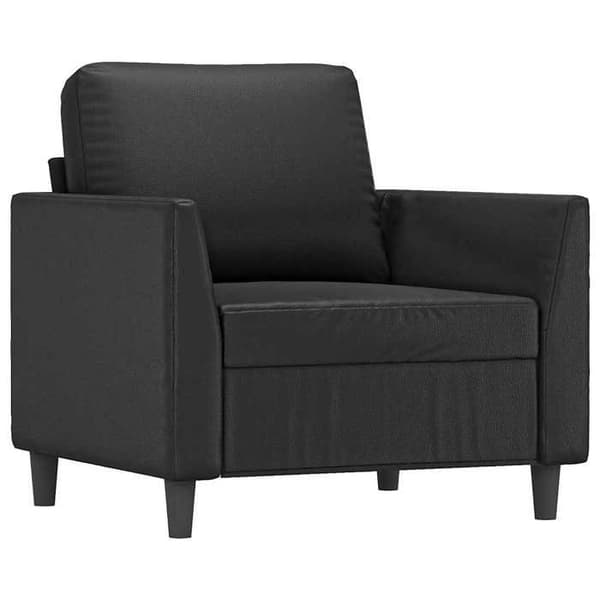 Maison Exclusive - Musta Tuoli 60 cm Keinonahkaa