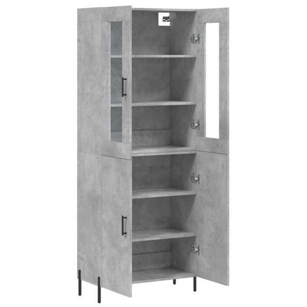 Maison Exclusive - Buffé hög Grå betong 69,5x34x180 cm Ingenjörsträ