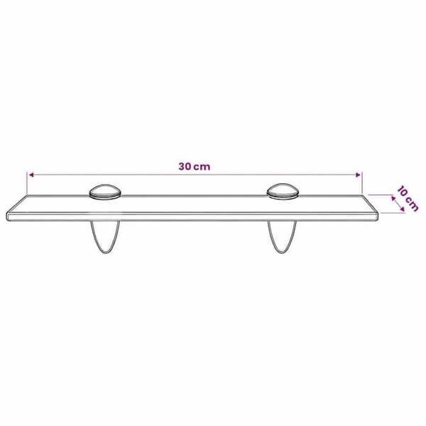 Maison Exclusive - Lasihylly 30 x 10 cm 8 mm matt