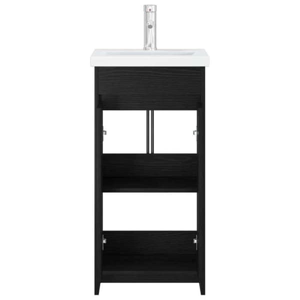 Maison Exclusive - Badeværelsesmøbel med vask, Sort eg 42 x 40 x 84,5 cm