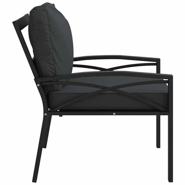Maison Exclusive - Trädgårdsstol med grå kuddar 68x76x79 cm stål Grå