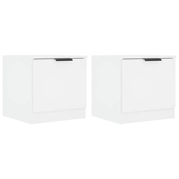Maison Exclusive - Natborde 2 stk Hvid 40x39x40 cm Vit