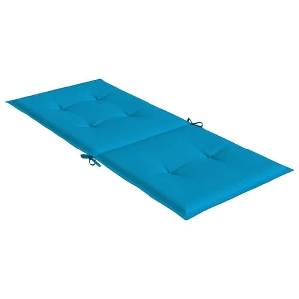Maison Exclusive - Hög ryggstolskuddar för trädgård, 4-pack, blått tyg