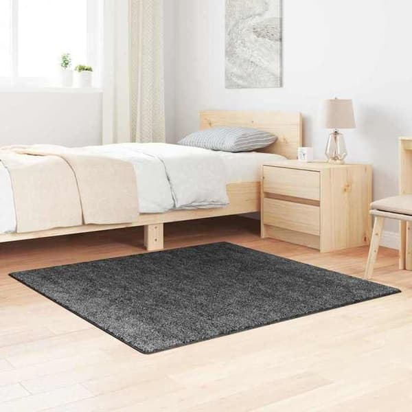 Maison Exclusive - Mjukmatta Antiskid Grå Mörk 120 x 120 cm PP