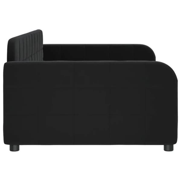Maison Exclusive - Sengebund uden madras sort 90x190 cm fløjl