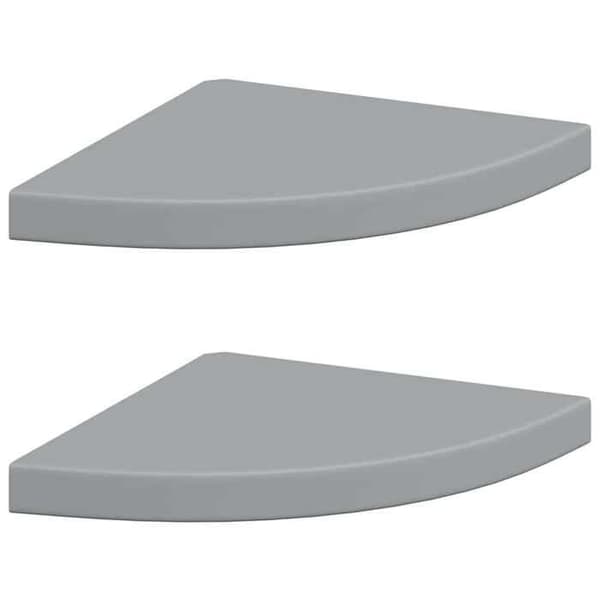 Maison Exclusive - Kulma kelluvat hyllyt 2 kpl harmaa 35x35x3,8 cm MDF grå
