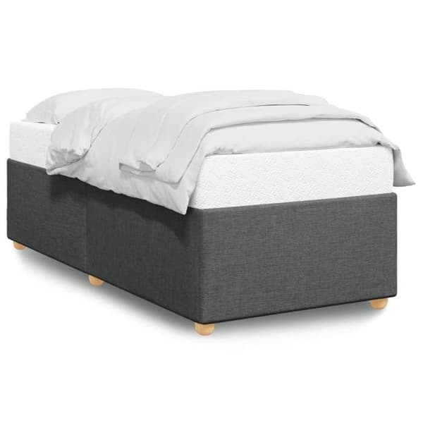 Maison Exclusive - Sängram utan madrass mörkgrå 80x200 cm tyg