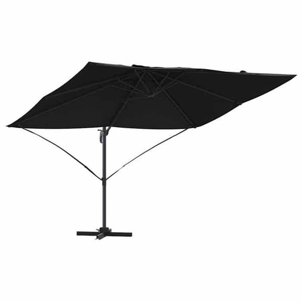 Maison Exclusive - Parasol 351 x 250 x 260 cm Polyester ja Alumiini Musta