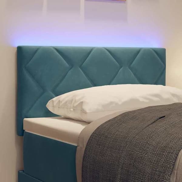 Maison Exclusive - LED-huvudgavel Mörkblå 80 cm Sammet