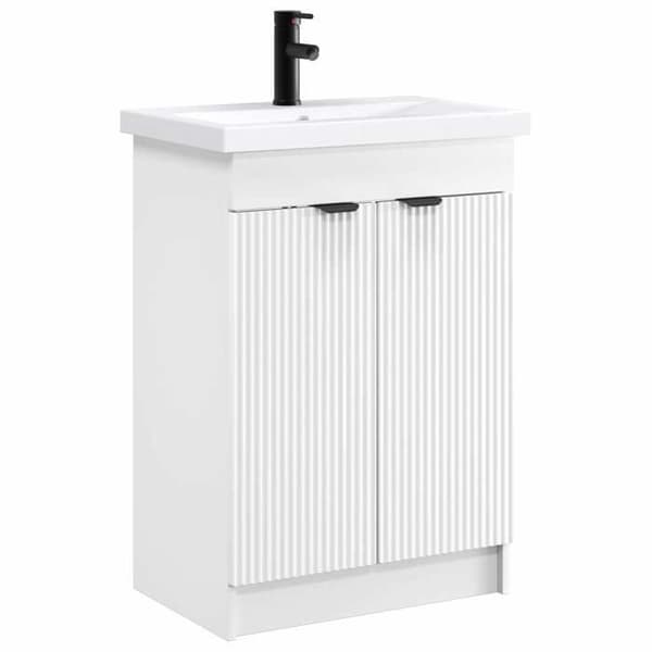 Maison Exclusive - Badeværelsesmøbel sæt Hvid 56 x 37,5 x 81 cm