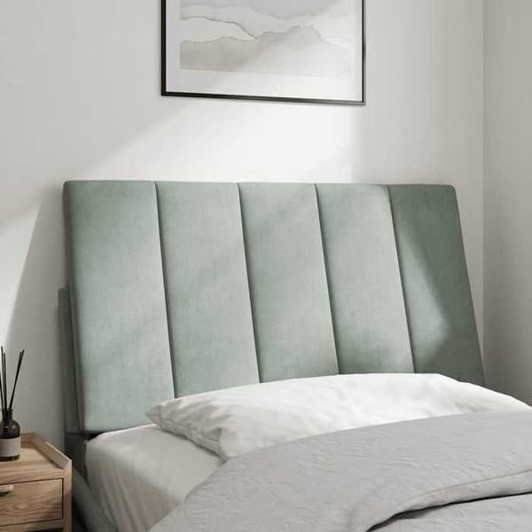 Maison Exclusive - Huvudgavelkudde Hanko ljusgrå 90 cm sammet