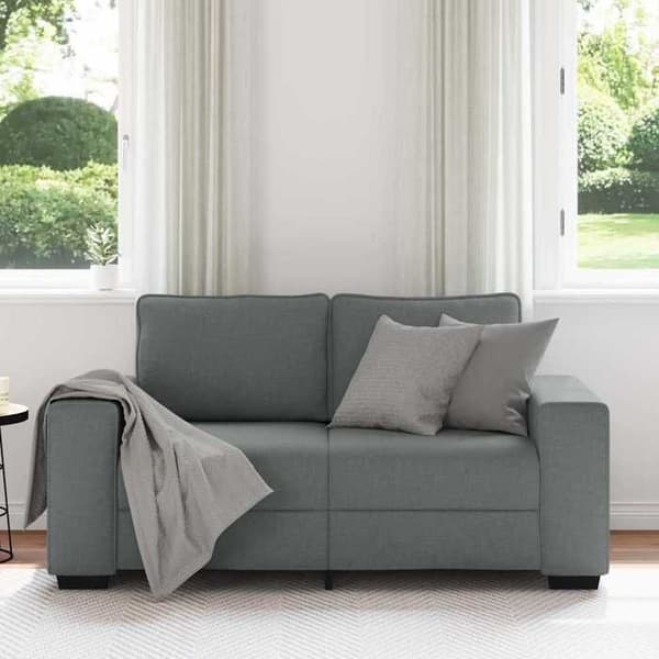 Maison Exclusive - Mörkgrå 2-sitssoffa 160x77x82 cm tyg