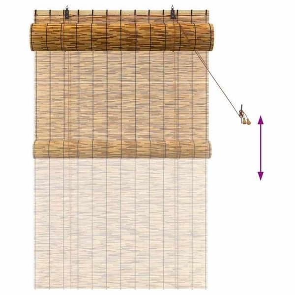 Maison Exclusive - Rullgardin Brun 100 x 160 cm Rör brun