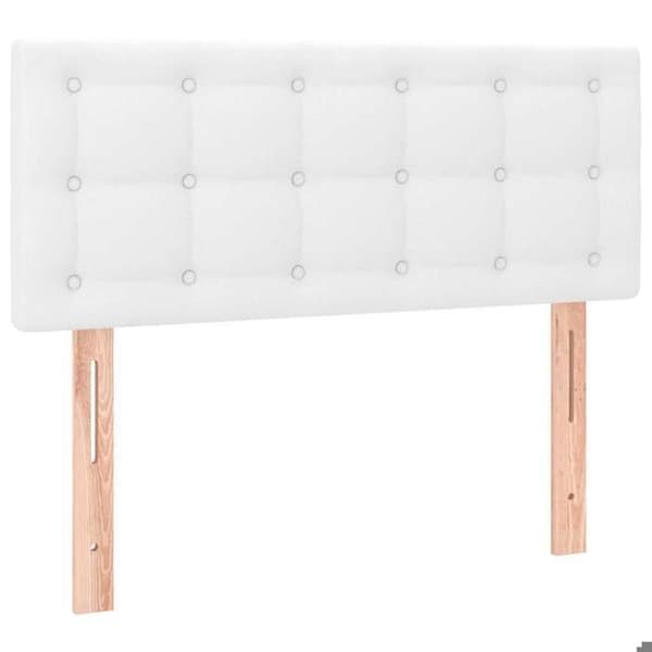 Maison Exclusive - Vit sänggavel 80x5x78/88 cm Syntetläder