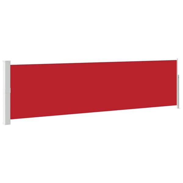 Sammenklappelig sideopbevaring - EKSKLUSIV HUS - 140x500 cm - Rød - UV-bestandig polyester - Stål kassette Röd