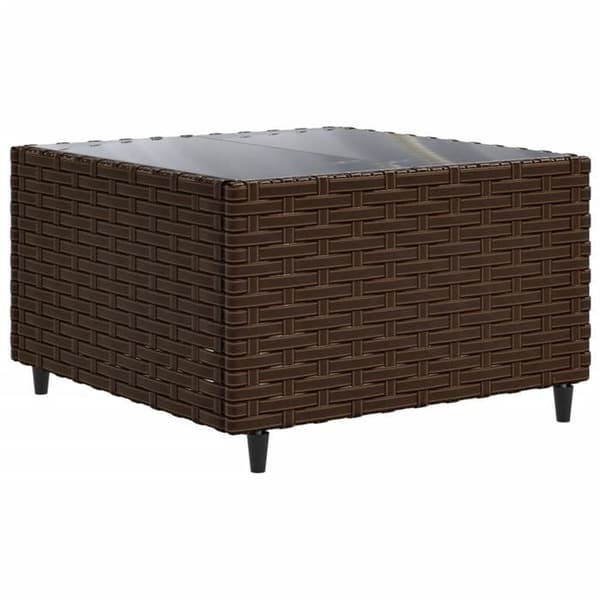Maison Exclusive - Trädgårdsmöbler 10 delar med bruna kuddar i flätad resin