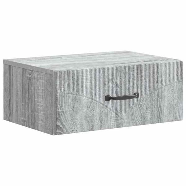 Natskab - EKSKLUSIV HUS - Sonoma grå (sæt af 2) - Spånplader - 1 skuffe + hylde - 49x34,5x20 cm Sonoma grå