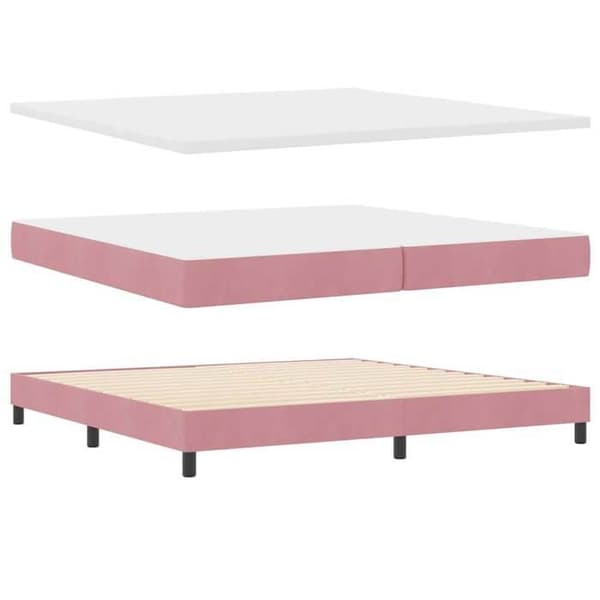 Maison Exclusive - Jousipatja ruusupäällysteellä 200 x 200 cm Sametti