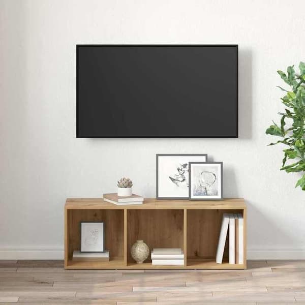 TV-möbel - EXKLUSIV HEM - 72 x 35 x 37 cm - Brun - Ingenjörsträ - Väggmontering brun