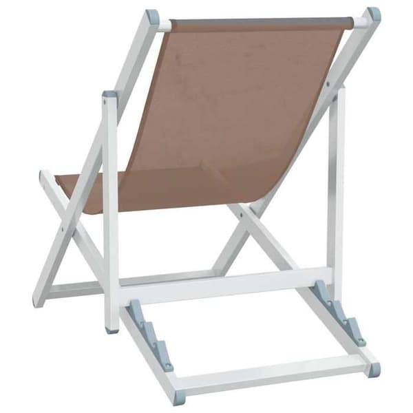 Maison Exclusive - Fällbara stolar 2 stycken, brun aluminium och textilene brun