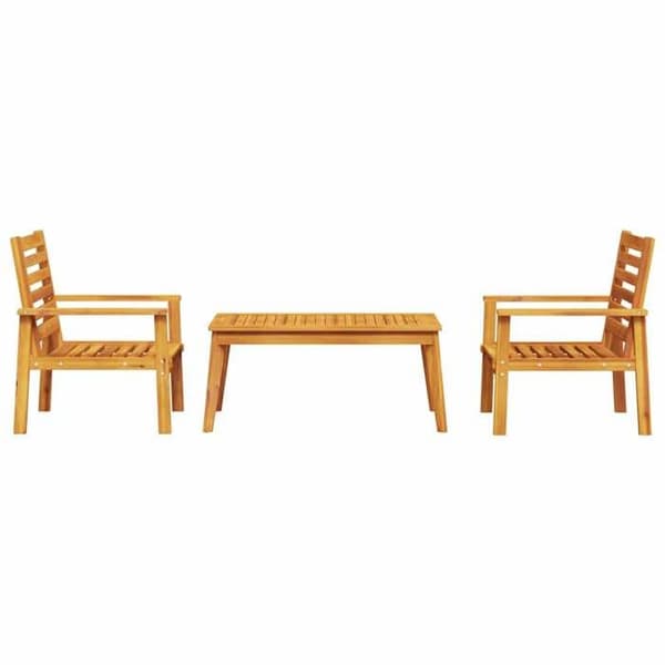 Maison Exclusive - Trädgårdsmöbelset 3 delar i solid akaciaträ