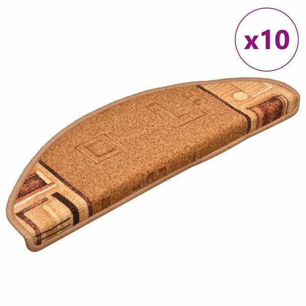 Maison Exclusive - Selvklebende trappetæpper 10 stk 65x21x4 cm Beige beige